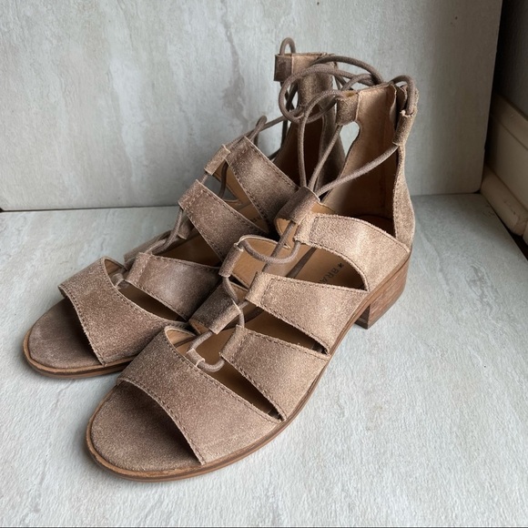 Lucky Brand Shoes - ** Lucky Brand Tazu Lace Up Leather Cage Sandals 8.5